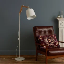 Caleb Floor Lamp - White -Luxe Light Shop 12809239 8234832987395329