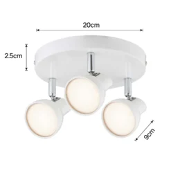 Artemis 3 Lamp LED Round Spotlight - White 10 Artemis 3 Lamp LED Round Spotlight - White -Luxe Light Shop 12810123 1654840948068759