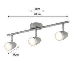 Vector 3 Bar LED Spotlight - Satin Nickel -Luxe Light Shop 12810129 1394843073337084