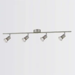 Rochdale 4 Lamp Spotlight Bar - Brushed Stainless Steel -Luxe Light Shop 12813665 1104843086075591