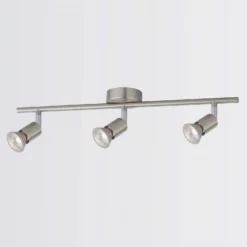 Rochdale 3 Lamp Spotlight Bar - Brushed Stainless Steel -Luxe Light Shop 12815760 1524843350319008