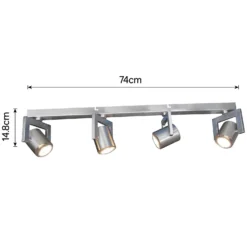Yorkie 4 Lamp Spotlight Bar - Satin Nickel -Luxe Light Shop 12815954 6214843347481104