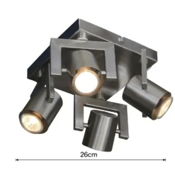 Yorkie 4 Lamp Spotlight Plate - Satin Nickel -Luxe Light Shop 12815955 1134843347365097