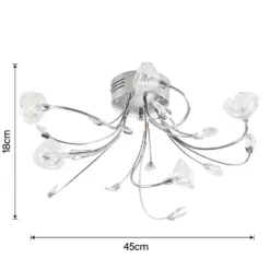 Flora 5 Lamp Semi-Flush Ceiling Light -Luxe Light Shop 12815958 1754938641863368