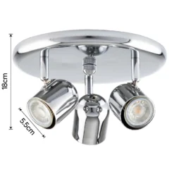 Phoenix 3 Lamp Spotlight - Chrome -Luxe Light Shop 12816706 1904843347999741