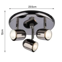Phoenix 3 Lamp Spotlight Plate - Black Chrome -Luxe Light Shop 12816709 1544855431684846