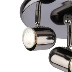 Phoenix 3 Lamp Spotlight Plate - Black Chrome -Luxe Light Shop 12816709 3364855431723717