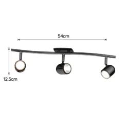 Phoenix 3 Lamp Spotlight Bar - Black Chrome -Luxe Light Shop 12816713 3154843348265850