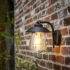Lutec Cate E27 IP44 Outdoor Wall Lantern - Black With Rust Effect -Luxe Light Shop 12819161 1474952656589643