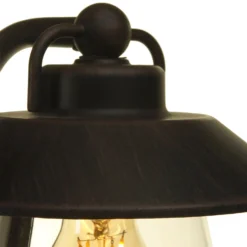 Lutec Cate E27 IP44 Outdoor Wall Lantern - Black With Rust Effect -Luxe Light Shop 12819161 1754952656824828