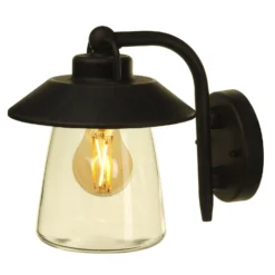 Lutec Cate E27 IP44 Outdoor Wall Lantern - Black With Rust Effect -Luxe Light Shop 12819161 2034952656731810