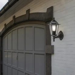 Lutec Corniche E27 Outdoor Wall Lantern - Black -Luxe Light Shop 12819209 1454952643020772