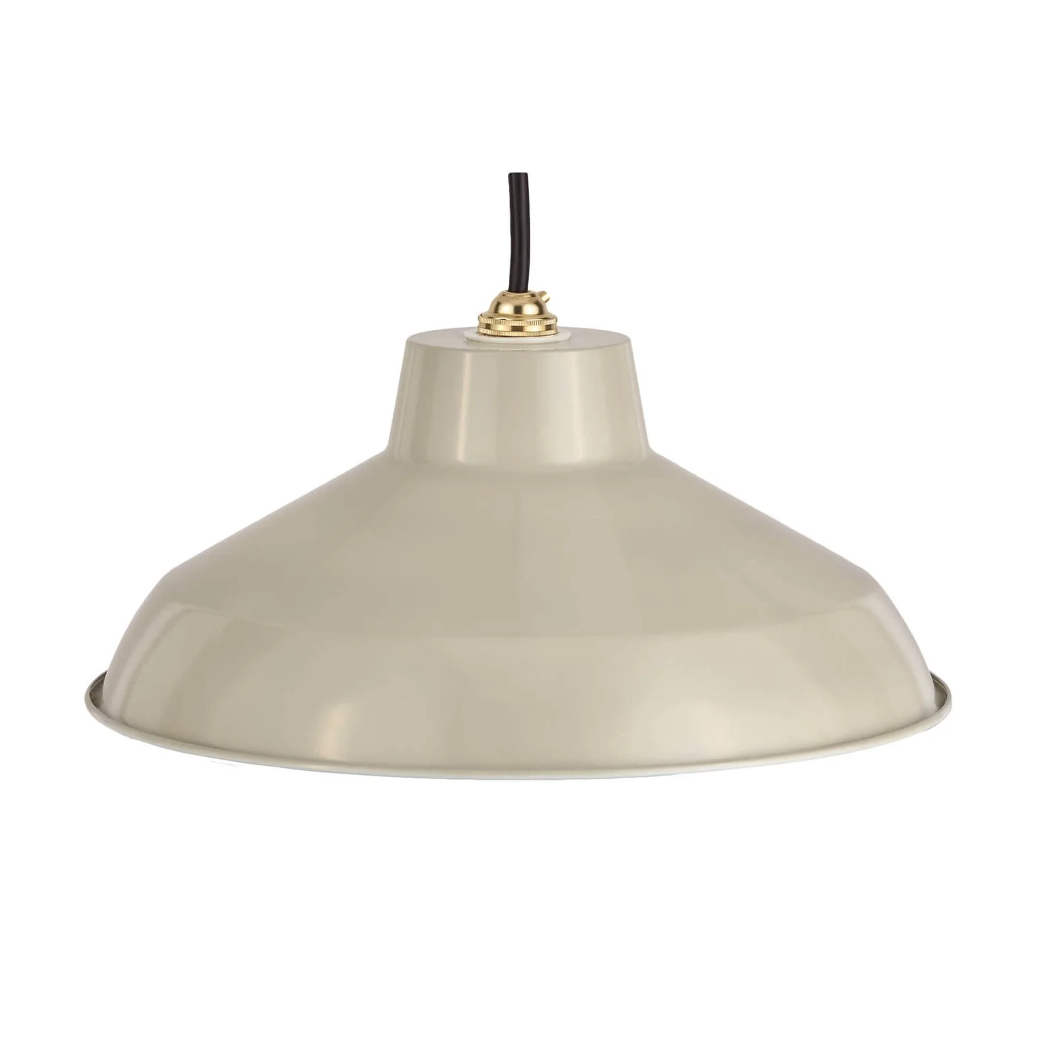 Retro Metal Easy Fit Pendant Light Shade - Cream 3 Retro Metal Easy Fit Pendant Light Shade - Cream