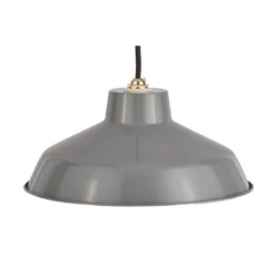 Retro Metal Easy Fit Pendant Light Shade - Grey