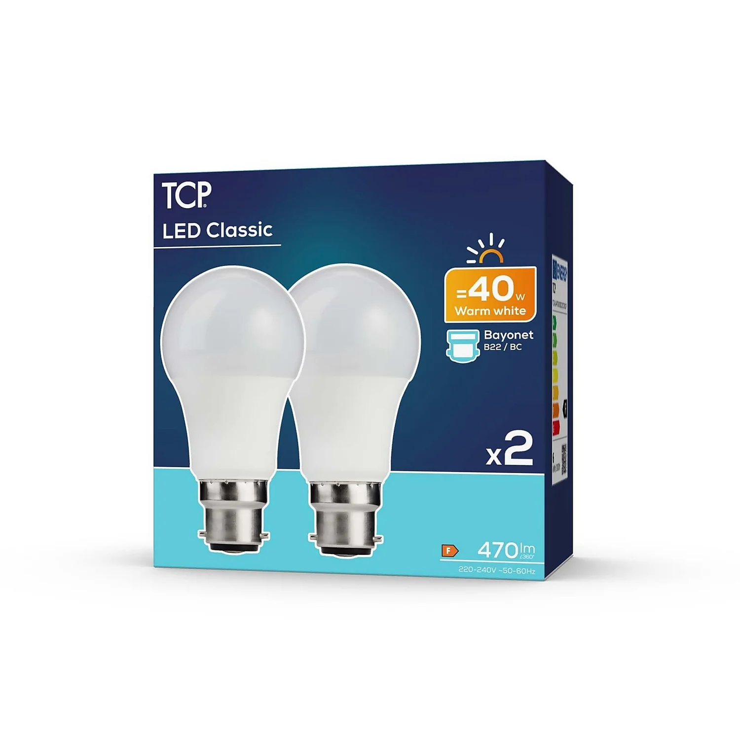 TCP LED Classic 40W BC Warm - 2 Pack 4 TCP LED Classic 40W BC Warm - 2 Pack - Image 2