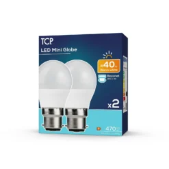 TCP LED Globe 40W BC Warm Non Dimmable Light Bulb - 2 Pack 8 TCP LED Globe 40W BC Warm Non Dimmable Light Bulb - 2 Pack -Luxe Light Shop 12824577 4644963830080940