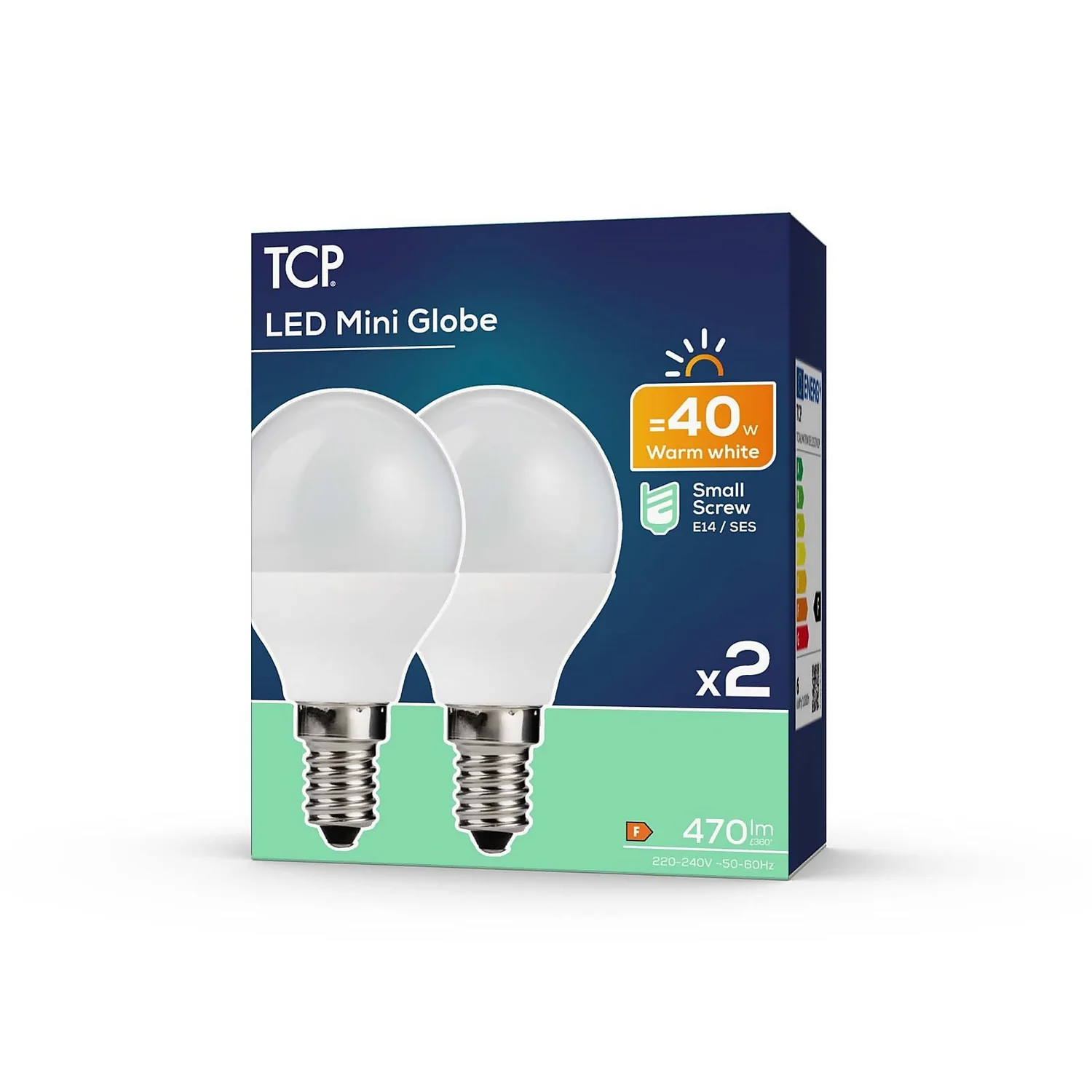 TCP LED Globe 40W SES Warm Non Dimmable Light Bulb - 2 Pack 4 TCP LED Globe 40W SES Warm Non Dimmable Light Bulb - 2 Pack - Image 2