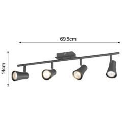 Swansea 4 Lamp Spotlight Bar - Black Nickel -Luxe Light Shop 12828398 8674843436495076