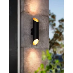 Eglo Agolada Outdoor LED Wall Light - Black & Copper -Luxe Light Shop 12828401 1684832952568695