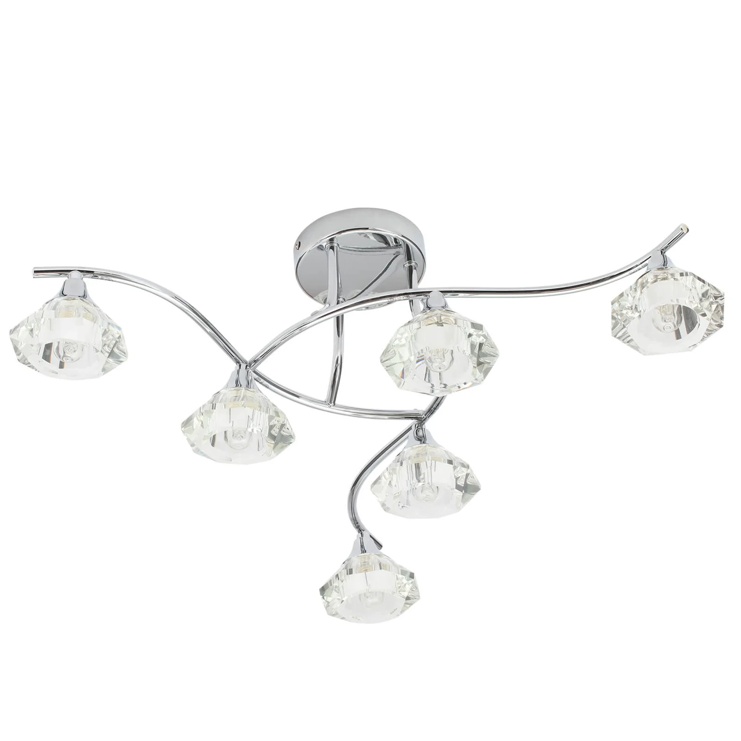 Reena 6 Light Flush IP44 - Chrome 4 Reena 6 Light Flush IP44 - Chrome - Image 2