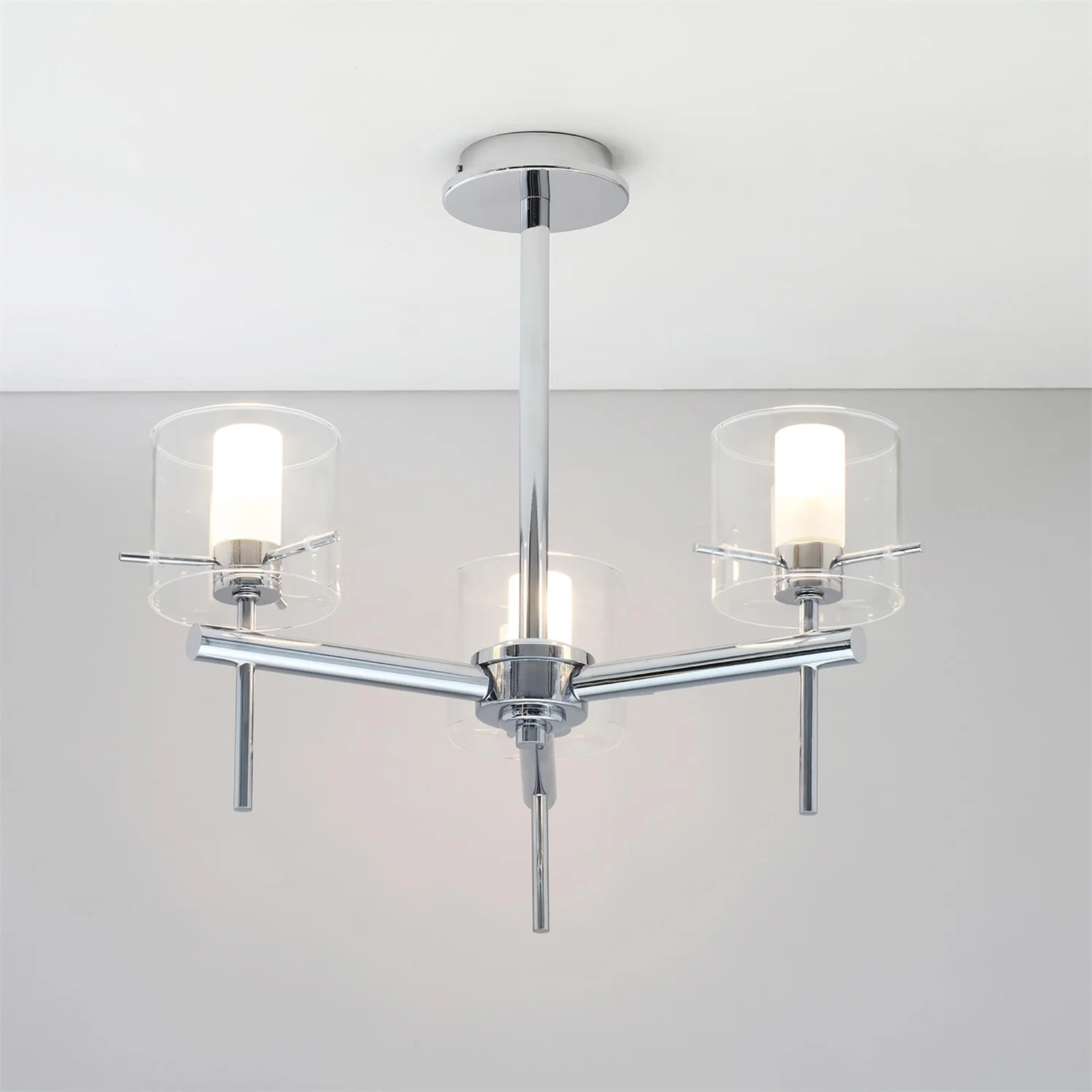 Gene Clear Cylinder 3 Light Flush - Chrome 3 Gene Clear Cylinder 3 Light Flush - Chrome