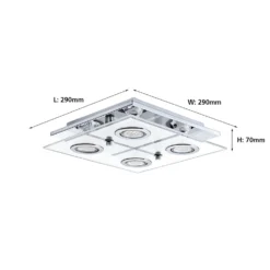 Eglo Cabo Flush Light - Chrome -Luxe Light Shop 12836269 1484833171194319