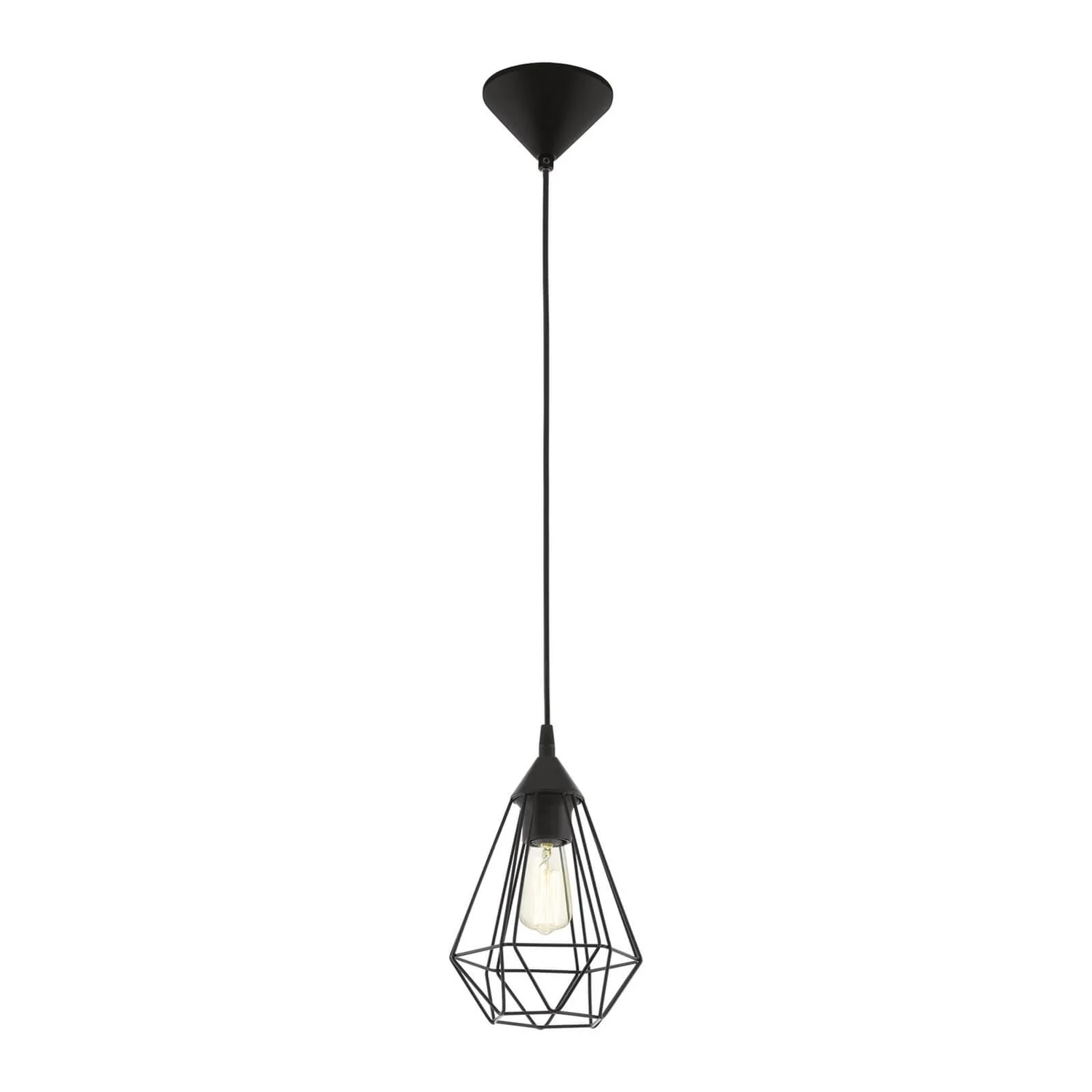 Eglo Tarbes Small Pendant Light - Black 4 Eglo Tarbes Small Pendant Light - Black - Image 2