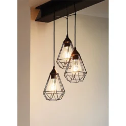Eglo Tarbes 3 Light Cluster Pendant Light - Black 9 Eglo Tarbes 3 Light Cluster Pendant Light - Black -Luxe Light Shop 12836712 1234833169518642