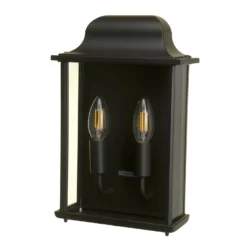 Lutec Holly Outdoor Wall Lantern - Black -Luxe Light Shop 12840506 1854833193230978