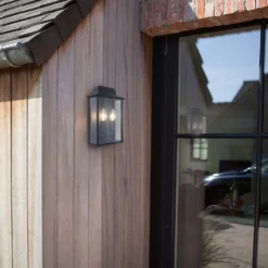 Lutec Holly Outdoor Wall Lantern - Black -Luxe Light Shop 12840506 2834952656948407