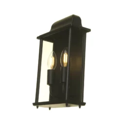 Lutec Holly Outdoor Wall Lantern - Black -Luxe Light Shop 12840506 3554833193172040