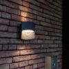 Lutec Lotus LED Up & Down Outdoor Wall Light - Anthracite -Luxe Light Shop 12840633 5044952656928970