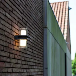 Lutec Tango LED Up & Down Outdoor Wall Light - Anthracite -Luxe Light Shop 12840635 1674952682956661