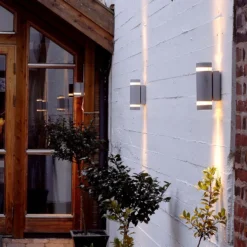 Lutec Focus 2x GU10 Outdoor Wall Light - Anthracite -Luxe Light Shop 12840637 1934952643245541