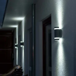 Lutec Focus 2x GU10 Outdoor Wall Light - Anthracite -Luxe Light Shop 12840637 5994952643207051