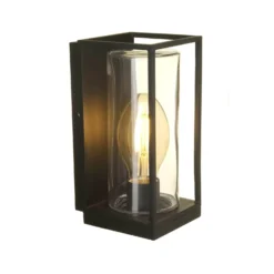Lutec Flair Flush Outdoor Wall Light - Black -Luxe Light Shop 12840647 6404833194730840