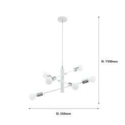 EGLO Gradoli 6 Light Baton Pendant 8 EGLO Gradoli 6 Light Baton Pendant -Luxe Light Shop 12881580 2584843701033138