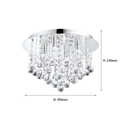 EGLO Olmonte Crystal And Chrome Bathroom Ceiling Light 8 EGLO Olmonte Crystal And Chrome Bathroom Ceiling Light -Luxe Light Shop 12881602 4774843701367146