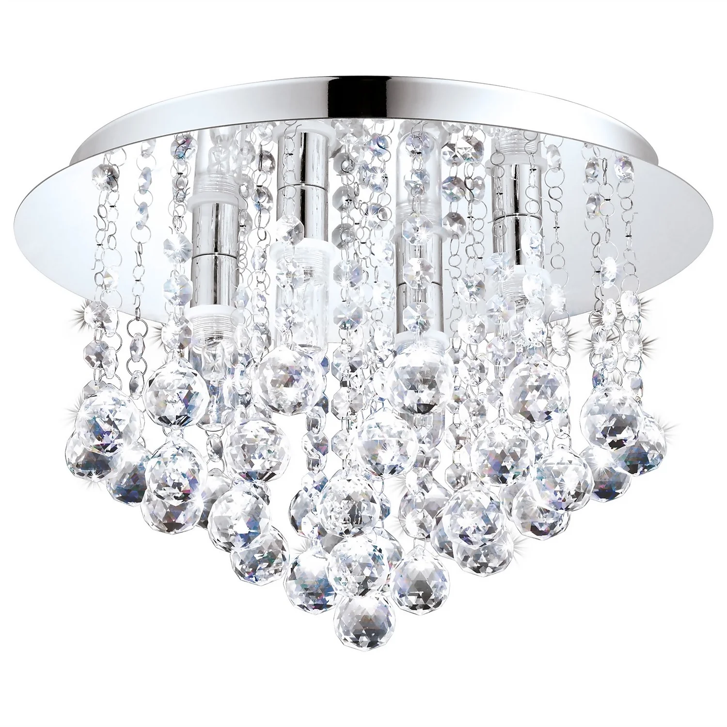 EGLO Olmonte Crystal And Chrome Bathroom Ceiling Light 4 EGLO Olmonte Crystal And Chrome Bathroom Ceiling Light - Image 2