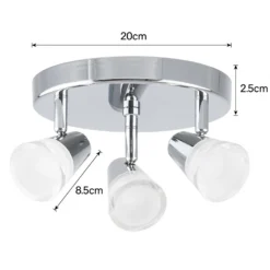 Rhea 3 Lamp Spotlight Plate - Polished Chrome -Luxe Light Shop 12882213 5784843517686923