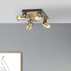 Lucy 4 Lamp Spotlight Bar - Gold & Black -Luxe Light Shop 12882219 1494843518635151