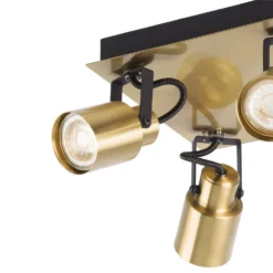 Lucy 4 Lamp Spotlight Bar - Gold & Black -Luxe Light Shop 12882219 1984843518666783