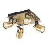 Lucy 4 Lamp Spotlight Bar - Gold & Black -Luxe Light Shop 12882219 2164843518572148