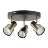 Noah 3 Lamp Spotlight Plate - Black & Antique Brass -Luxe Light Shop 12882222 9814843519069197