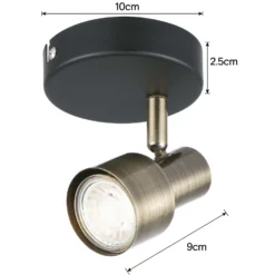 Noah Single Lamp Spotlight - Black & Antique Brass 10 Noah Single Lamp Spotlight - Black & Antique Brass -Luxe Light Shop 12882223 1074843519046109