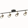 Noah 4 Lamp Spotlight Plate - Black & Antique Brass -Luxe Light Shop 12882224 1954843519154778