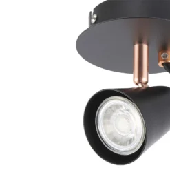 Emma Single Lamp Spotlight - Black & Copper -Luxe Light Shop 12882227 1814843519303134