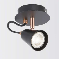 Emma Single Lamp Spotlight - Black & Copper -Luxe Light Shop 12882227 1964843519272798