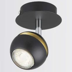 Austin Single Lamp Spotlight - Black & Gold -Luxe Light Shop 12882229 2134843520098119