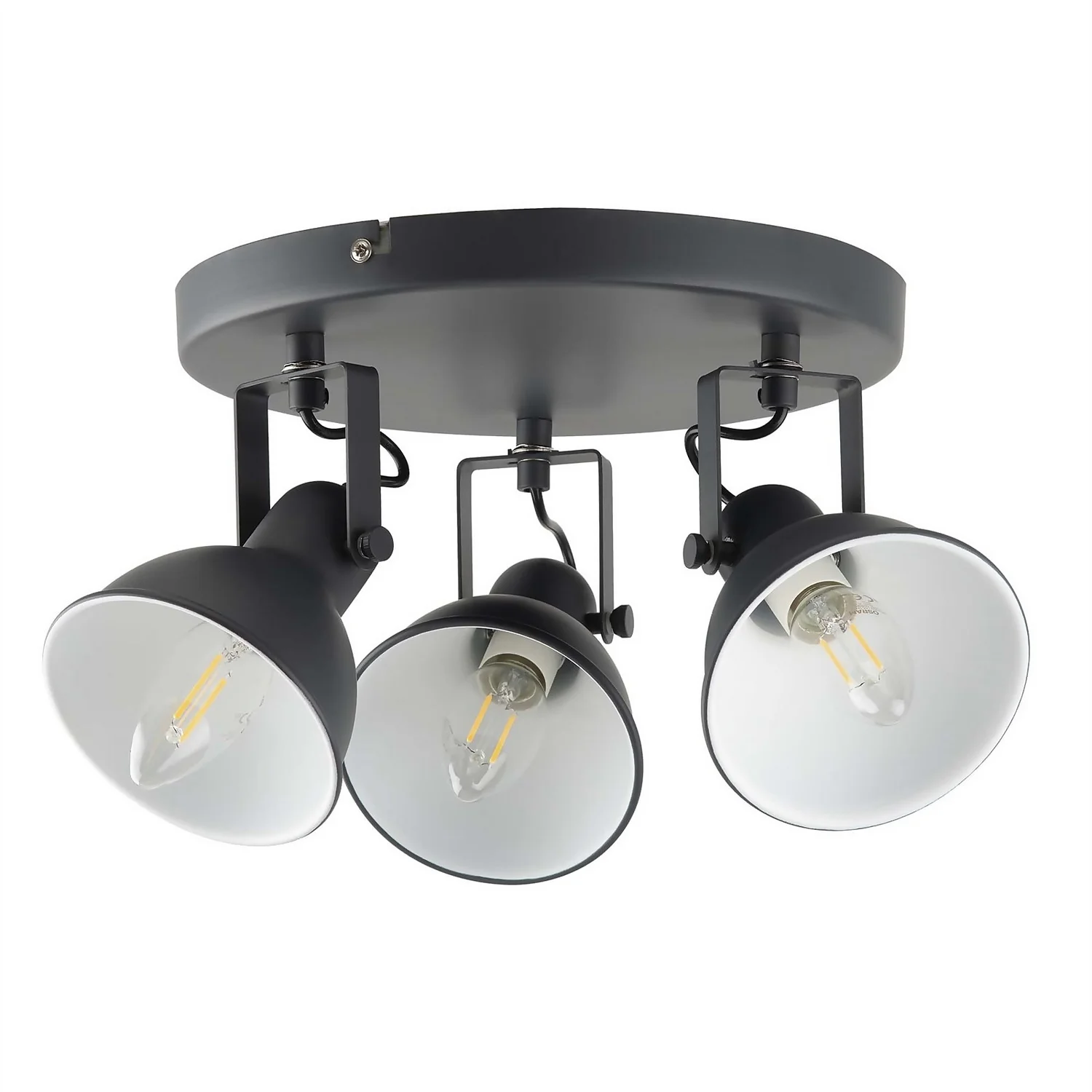 Alfie 3 Lamp Spotlight Plate - Grey 3 Alfie 3 Lamp Spotlight Plate - Grey